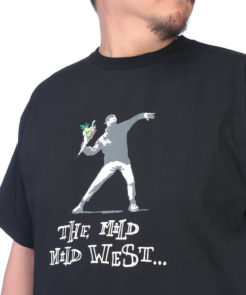 SAKAZEN(サカゼン)の「Tシャツ 半袖 メンズ 大きいサイズ クルーネック カットソー FLOWER THROWER BRANDALISED (ブランダライズド)(Tシャツ/カットソー・メンズ・ブラック/ホワイト・X1(3L~4L)/X2(4L~5L)/X3(6L~7L))」の19枚目の写真