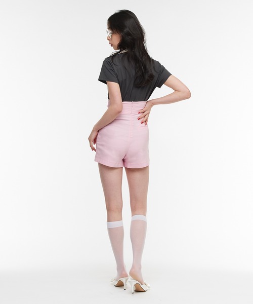 Narcissus(ナルシス)の「【Narcissus】ハイウエストデザインパンツ ショートパンツ(その他パンツ・レディース・ピンク/ブラック・FREE)」の8枚目の写真