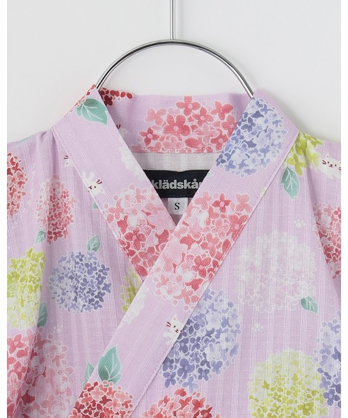 kladskap(クレードスコープ)の「紫陽花柄ペプラム甚平【接触冷感】(浴衣・キッズ・ピンク・L(110-120cm)/M95-105/S(80-90cm))」の13枚目の写真