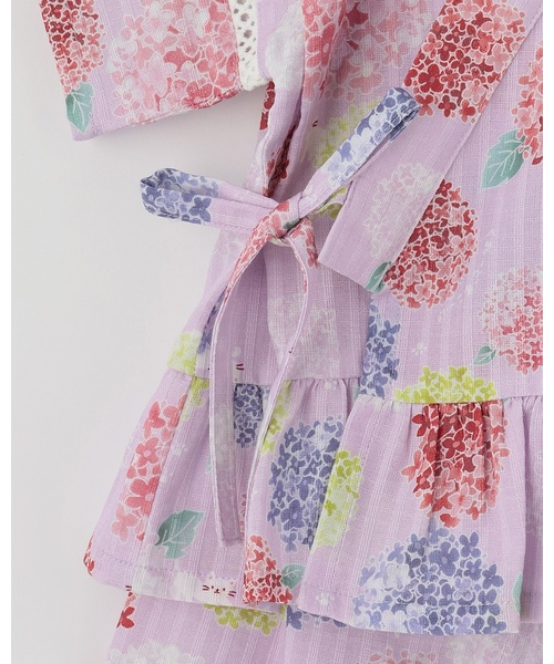 kladskap(クレードスコープ)の「紫陽花柄ペプラム甚平【接触冷感】(浴衣・キッズ・ピンク・L(110-120cm)/M95-105/S(80-90cm))」の15枚目の写真