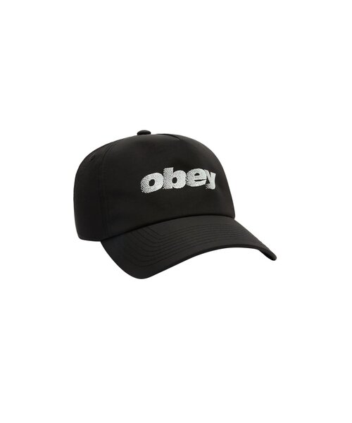 OBEY(オベイ)の「【OBEY】 STIPPLE 5 PANEL NYLON SNAPBACK(キャップ・メンズ・ブラック/ホワイト/ブルー系その他・FREE)」の2枚目の写真