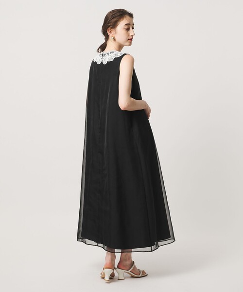 UNITED ARROWS(ユナイテッドアローズ)の「オーガンジー レース ワンピース(ワンピース・レディース・ブラック/ネイビー・38/36)」の5枚目の写真
