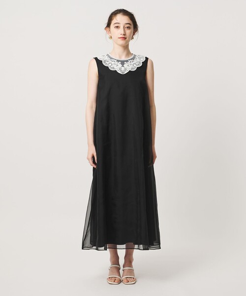 UNITED ARROWS(ユナイテッドアローズ)の「オーガンジー レース ワンピース(ワンピース・レディース・ブラック/ネイビー・38/36)」の8枚目の写真