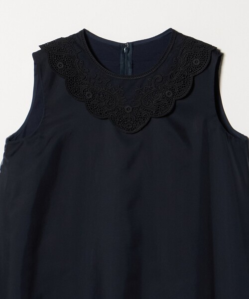 UNITED ARROWS(ユナイテッドアローズ)の「オーガンジー レース ワンピース(ワンピース・レディース・ブラック/ネイビー・38/36)」の16枚目の写真