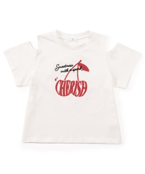 algy(アルジー)の「チェリーロゴカラバリ半袖Tシャツ(Tシャツ/カットソー・キッズ・ピンク/サックスブルー/ブラック/オフホワイト/レッド/ライム/グリーン・150/160/140/130/120)」の7枚目の写真