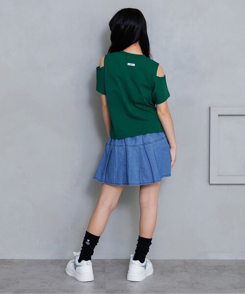 algy(アルジー)の「チェリーロゴカラバリ半袖Tシャツ(Tシャツ/カットソー・キッズ・ピンク/サックスブルー/ブラック/オフホワイト/レッド/ライム/グリーン・150/160/140/130/120)」の16枚目の写真