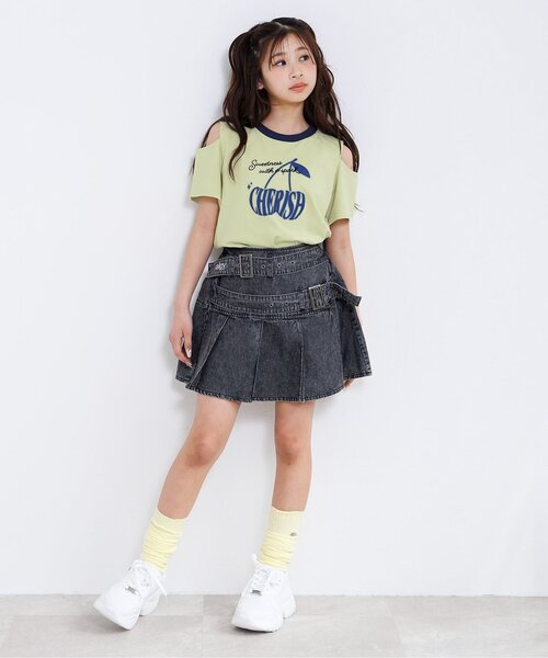 algy(アルジー)の「チェリーロゴカラバリ半袖Tシャツ(Tシャツ/カットソー・キッズ・ピンク/サックスブルー/ブラック/オフホワイト/レッド/ライム/グリーン・150/160/140/130/120)」の21枚目の写真