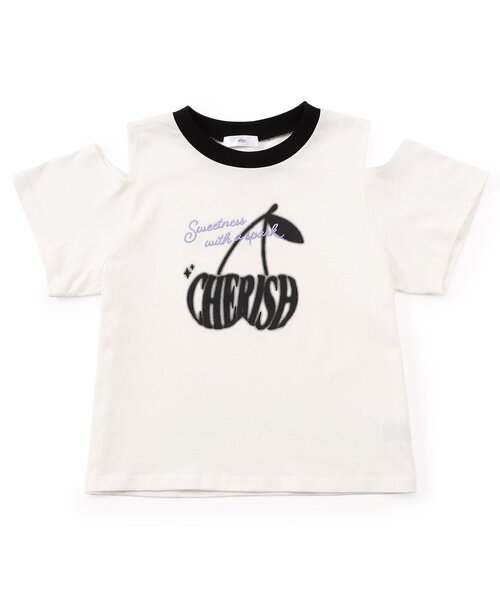 algy(アルジー)の「チェリーロゴカラバリ半袖Tシャツ(Tシャツ/カットソー・キッズ・ピンク/サックスブルー/ブラック/オフホワイト/レッド/ライム/グリーン・150/160/140/130/120)」の11枚目の写真