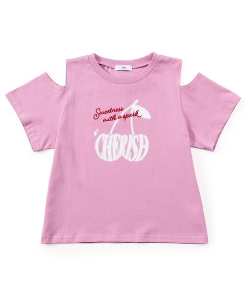 algy(アルジー)の「チェリーロゴカラバリ半袖Tシャツ(Tシャツ/カットソー・キッズ・ピンク/サックスブルー/ブラック/オフホワイト/レッド/ライム/グリーン・150/160/140/130/120)」の12枚目の写真