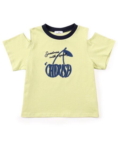 algy(アルジー)の「チェリーロゴカラバリ半袖Tシャツ(Tシャツ/カットソー・キッズ・ピンク/サックスブルー/ブラック/オフホワイト/レッド/ライム/グリーン・150/160/140/130/120)」の13枚目の写真