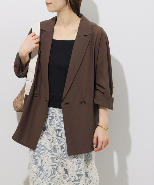 JOURNAL STANDARD relume(ジャーナルスタンダード レリューム)の「オーバーサイズシアージャケット(テーラードジャケット・レディース・ブラック/ブラウン・FREE)」の10枚目の写真