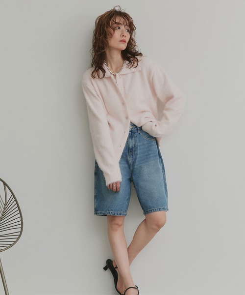 ad thie(アドティエ)の「ヴィンテージ ハーフ デニムパンツ(デニムパンツ・レディース・ブラック/ライトブルー/ブルー・MEDIUM/LL/LARGE)」の15枚目の写真