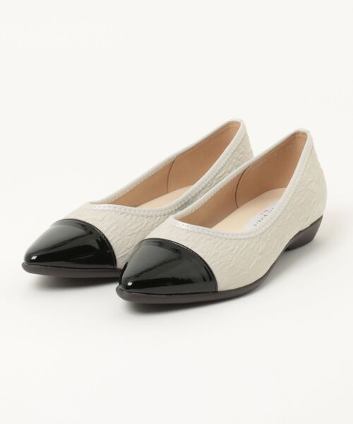 Bridget Birkin（ブリジットバーキン）の「【Bridget Birkin Walk】一文字切替えポインテッドウォーキングパンプス (55224B)（パンプス・レディース・ホワイト系その他/グレイッシュベージュ/ブラック系その他・24/24.5/23/23.5/22.5）」の3枚目の写真