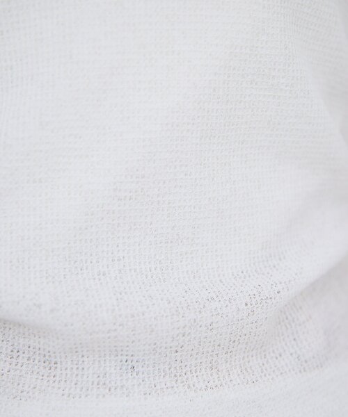 GALLARDAGALANTE（ガリャルダガランテ）の「【La nature linge】シアーワッフルTee（Tシャツ/カットソー・レディース・ブラック/サーモンピンク/ホワイト・FREE）」の8枚目の写真