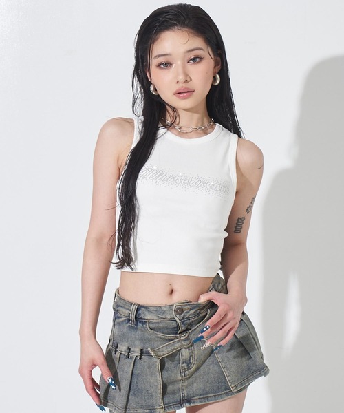 ANAP(アナップ)の「ウォッシュ加工 タンクトップ(タンクトップ・レディース・ホワイト/ブラック/グレー・F)」の2枚目の写真