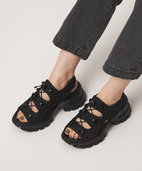 SY UNITED ARROWS(シーユナイテッドアローズ)の「<SY>レースアップ ネオプレーンサンダル70↑(サンダル・レディース・ライトブルー/ライラック/ブラック・22.5cm/25cm/24.5cm/23cm/23.5cm/24cm)」の21枚目の写真