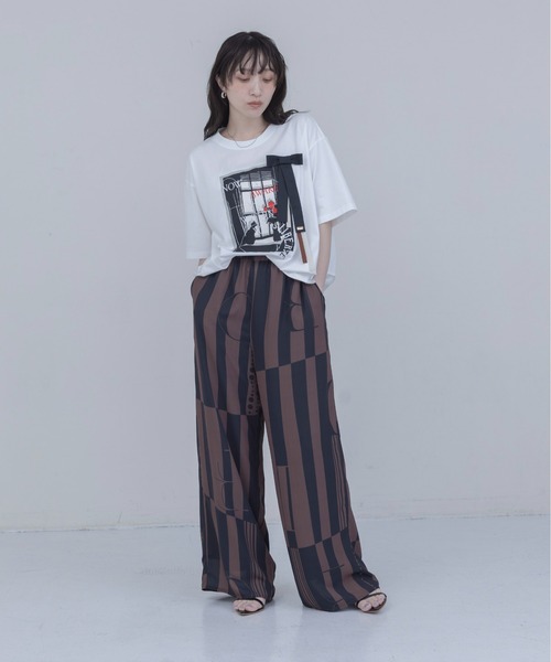 Eimee Law（エイミーロウ）の「ジオメストライププリント リラックスパンツ（その他パンツ・レディース・ブラウン/ブルー/アイボリー・FREE）」の7枚目の写真