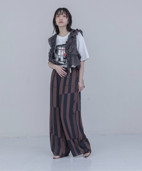 Eimee Law（エイミーロウ）の「ジオメストライププリント リラックスパンツ（その他パンツ・レディース・ブラウン/ブルー/アイボリー・FREE）」の10枚目の写真