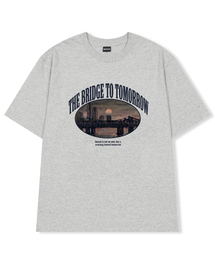 シティブリッジグラフィック半袖Tシャツグレー