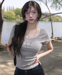 [MADE] MOMU BASIC Uネック半袖Tシャツ