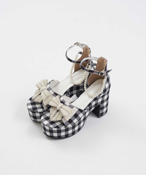 OLIVE des OLIVE(オリーブデオリーブ)の「【Belle Charme】Pearl Charm Sandals(その他シューズ・レディース・オフホワイト/チェック/ブラック・LARGE/MEDIUM/SMALL)」の17枚目の写真