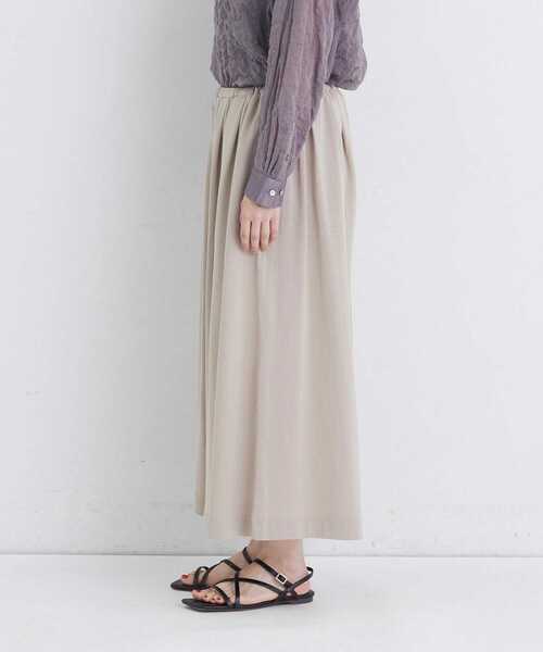 conges payes ADIEU TRISTESSE（コンジェ ペイエ アデュートリステス）の「【FAVE】ジャージーギャザーワイドパンツ（その他パンツ・レディース・グレイッシュベージュ/レッド/チャコールグレー・FREE）」の9枚目の写真