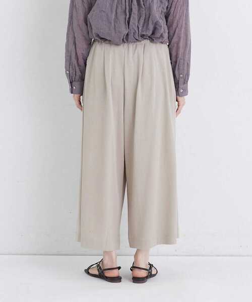 conges payes ADIEU TRISTESSE（コンジェ ペイエ アデュートリステス）の「【FAVE】ジャージーギャザーワイドパンツ（その他パンツ・レディース・グレイッシュベージュ/レッド/チャコールグレー・FREE）」の10枚目の写真