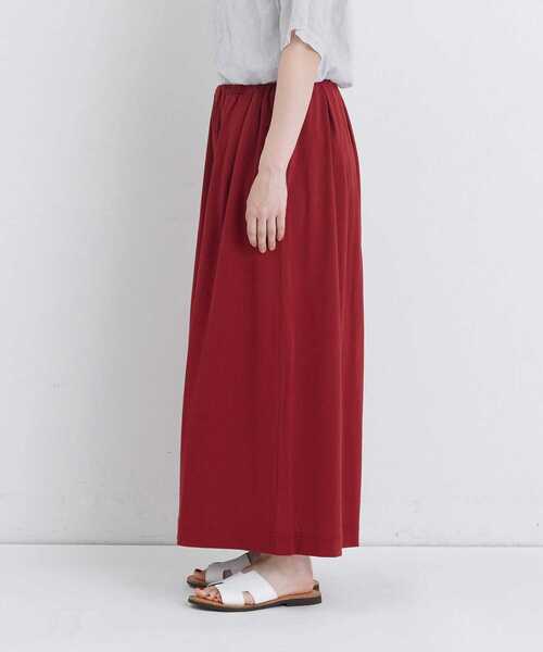 conges payes ADIEU TRISTESSE（コンジェ ペイエ アデュートリステス）の「【FAVE】ジャージーギャザーワイドパンツ（その他パンツ・レディース・グレイッシュベージュ/レッド/チャコールグレー・FREE）」の16枚目の写真