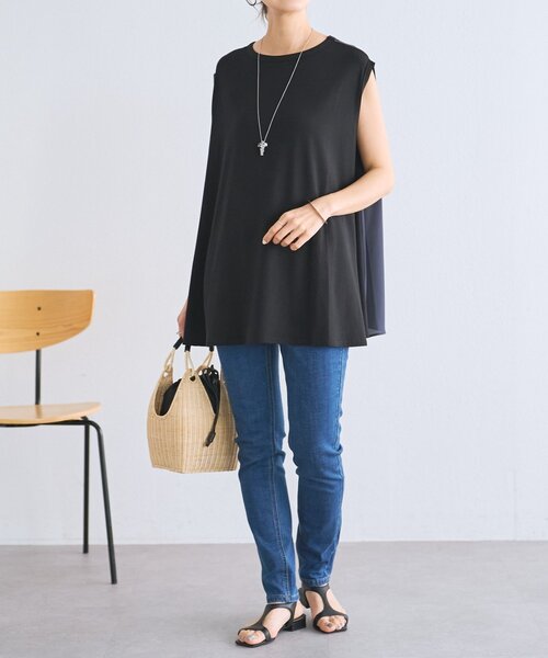 BEARDSLEY（ビアズリー）の「前後フレンチプルオーバー（Tシャツ/カットソー・レディース・ブラック/カーキ・FREE）」の6枚目の写真