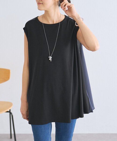 BEARDSLEY（ビアズリー）の「前後フレンチプルオーバー（Tシャツ/カットソー・レディース・ブラック/カーキ・FREE）」の10枚目の写真