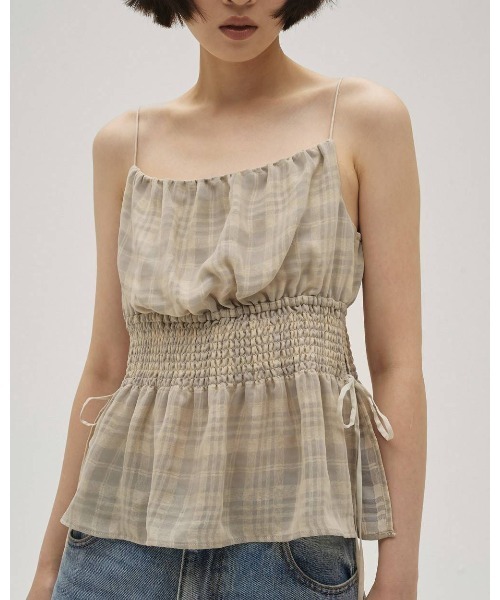 TODAYFUL（トゥデイフル）の「Check Jacquard Camisole 12610412（Tシャツ/カットソー・メンズ・ライトグリーン/ブラウン・FREE）」の2枚目の写真