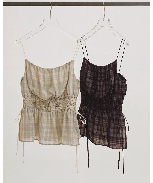 TODAYFUL（トゥデイフル）の「Check Jacquard Camisole 12610412（Tシャツ/カットソー・メンズ・ライトグリーン/ブラウン・FREE）」の8枚目の写真