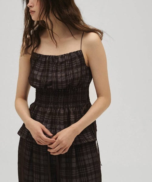 TODAYFUL（トゥデイフル）の「Check Jacquard Camisole 12610412（Tシャツ/カットソー・メンズ・ライトグリーン/ブラウン・FREE）」の6枚目の写真