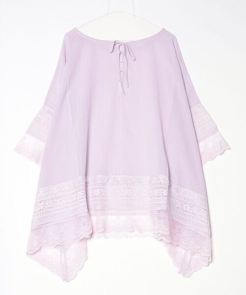 ANNA SUI NYC(アナ スイ エヌ ワイ シー)の「ANNA SUI NYC/アナ スイ エヌワイシー/3WAY BOHO ポンチョ(シャツ/ブラウス・レディース・ラベンダー/ブラック・F)」の9枚目の写真