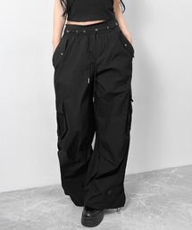 CS】two tuck nylon cargo trousers / 【シーエス】ツータックナイロン