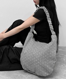 FOLLOWIN | 【2WAY/動画あり 】ハーフムーン ギャザーショルダーバッグ【ドット/スター/ボーダーの3柄展開】(ショルダーバッグ)