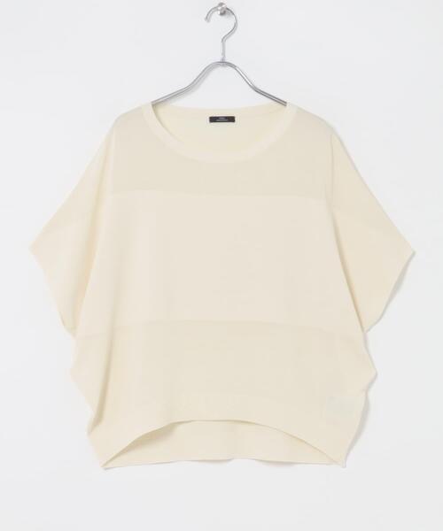 ITEMS URBANRESEARCH（アイテムズ アーバンリサーチ）の「ショート半袖ニット（ニット/セーター・レディース・オフホワイト/チャコールグレー/レッド・FREE）」の8枚目の写真