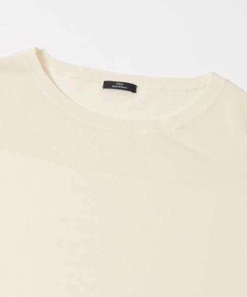 ITEMS URBANRESEARCH（アイテムズ アーバンリサーチ）の「ショート半袖ニット（ニット/セーター・レディース・オフホワイト/チャコールグレー/レッド・FREE）」の9枚目の写真