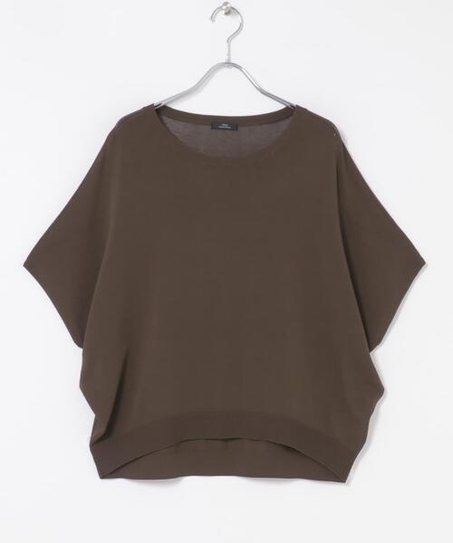 ITEMS URBANRESEARCH（アイテムズ アーバンリサーチ）の「ショート半袖ニット（ニット/セーター・レディース・オフホワイト/チャコールグレー/レッド・FREE）」の14枚目の写真