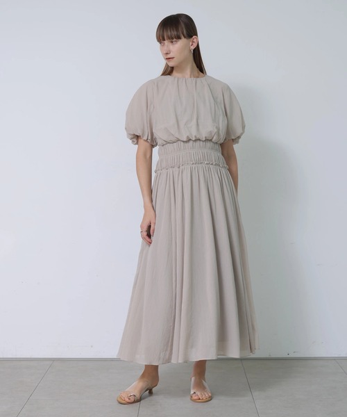 CADUNE(カデュネ)の「サマーワンピース(ワンピース・レディース・ブラック/ベージュ/ターコイズブルー・36/38)」の2枚目の写真