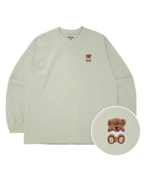 OKSTAR(オクスター)の「ミニミスリーピーくま刺繍ウーブンスウェット(スウェット・レディース・ブルー/ベージュ/ブラック・2XL/LARGE/MEDIUM/X-LARGE)」の2枚目の写真
