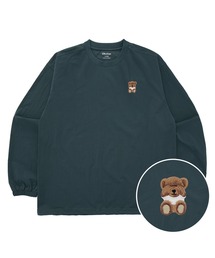 ミニミスリーピーくま刺繍ウーブンスウェット