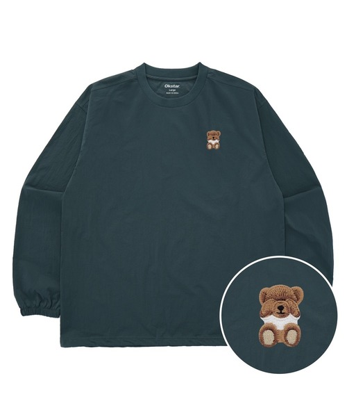 OKSTAR(オクスター)の「ミニミスリーピーくま刺繍ウーブンスウェット(スウェット・レディース・ブルー/ベージュ/ブラック・2XL/LARGE/MEDIUM/X-LARGE)」の3枚目の写真
