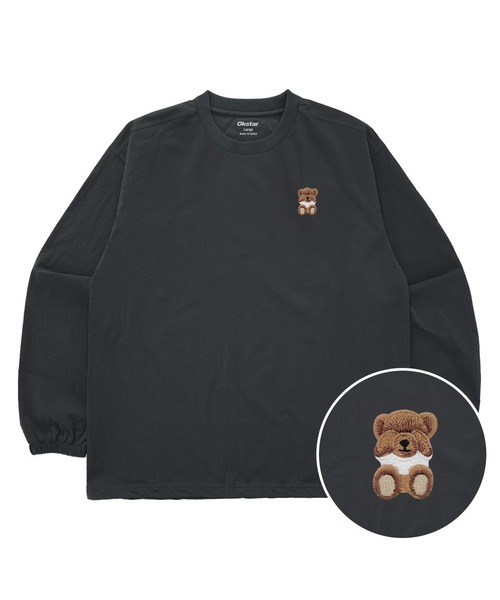 OKSTAR(オクスター)の「ミニミスリーピーくま刺繍ウーブンスウェット(スウェット・レディース・ブルー/ベージュ/ブラック・2XL/LARGE/MEDIUM/X-LARGE)」の1枚目の写真