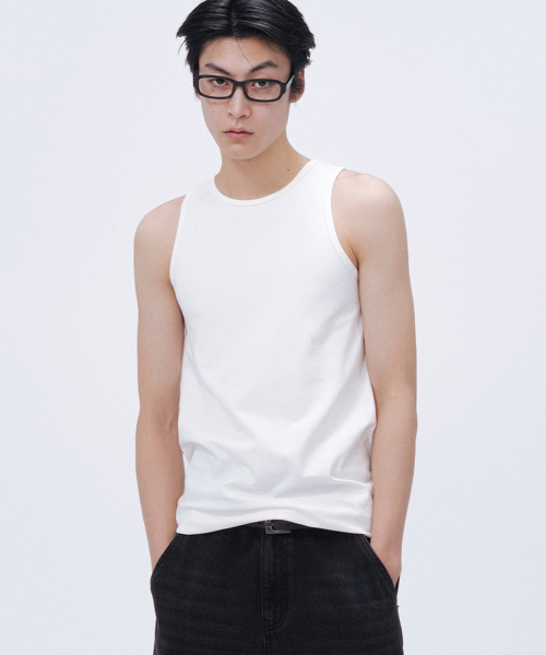 MISEKISEOUL MEN(ミセキソウルメンズ)の「Basic layered sleeveless IVORY(Tシャツ/カットソー・メンズ・その他・2/3)」の1枚目の写真