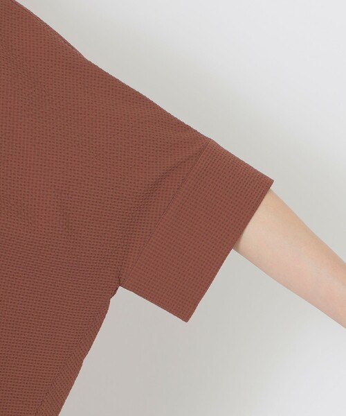 S.ESSENTIALS（エスエッセンシャルズ）の「サッカーコクーンブラウス（シャツ/ブラウス・レディース・ダークネイビー/オフホワイト/グリーン系その他4/ブラウン系その他4・38）」の15枚目の写真