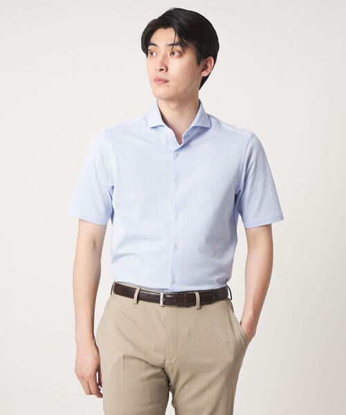 A DAY IN THE LIFE UNITED ARROWS(アデイインザライフユナイテッドアローズ)の「サッカーストライプ カッタウェイカラーシャツ<A DAY IN THE LIFE>(シャツ/ブラウス・メンズ・ライトグレー/ライトブルー・XL/L/M)」の3枚目の写真