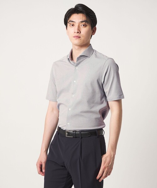 A DAY IN THE LIFE UNITED ARROWS(アデイインザライフユナイテッドアローズ)の「サッカーストライプ カッタウェイカラーシャツ<A DAY IN THE LIFE>(シャツ/ブラウス・メンズ・ライトグレー/ライトブルー・XL/L/M)」の6枚目の写真
