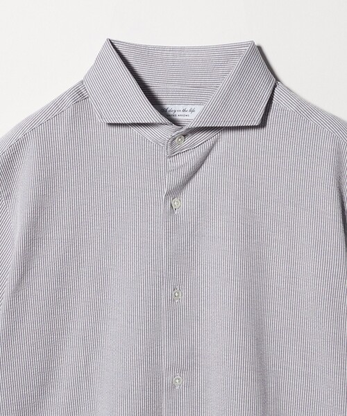 A DAY IN THE LIFE UNITED ARROWS(アデイインザライフユナイテッドアローズ)の「サッカーストライプ カッタウェイカラーシャツ<A DAY IN THE LIFE>(シャツ/ブラウス・メンズ・ライトグレー/ライトブルー・XL/L/M)」の14枚目の写真