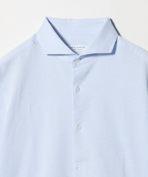 A DAY IN THE LIFE UNITED ARROWS(アデイインザライフユナイテッドアローズ)の「サッカーストライプ カッタウェイカラーシャツ<A DAY IN THE LIFE>(シャツ/ブラウス・メンズ・ライトグレー/ライトブルー・XL/L/M)」の19枚目の写真